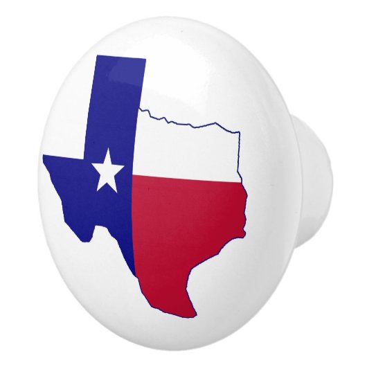 Texas Flag Map Keramische Knop (Rechts)