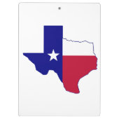 Texas Flag Map Klembord (Achterkant)