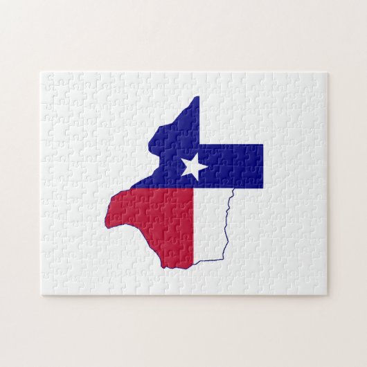 Texas Flag Map Legpuzzel (Horizontaal)