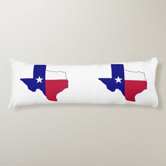Texas Flag Map Lichaamskussen (Voorkant)