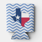 Texas Flag Map Lonestar State Chevron Texan Blikjeskoeler (Achterkant)