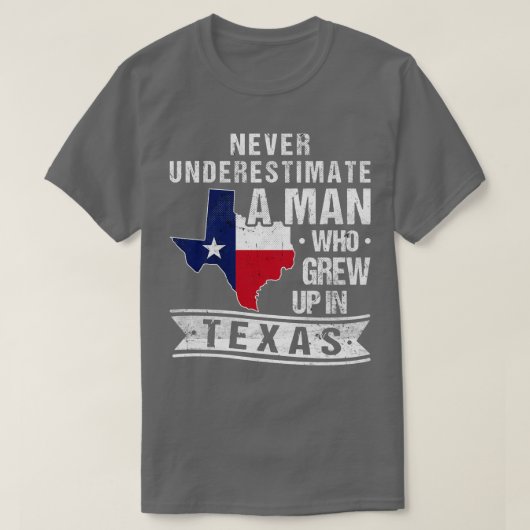 Texas Flag Map  Mannen T-shirt (Design voorkant)