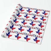 Texas Flag Map met Texas Cadeaupapier (Uitgerold)