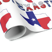 Texas Flag Map met Texas Cadeaupapier (Rol Hoek)
