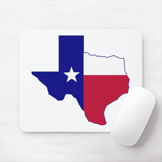 Texas Flag Map Muismat (Met muis)