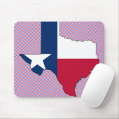 Texas Flag Map Muismat (Met muis)