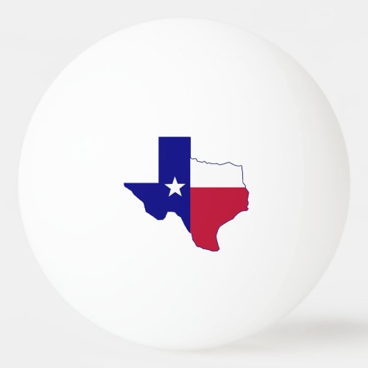 Texas Flag Map Pingpongbal (Voorkant)