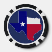Texas Flag Map Poker Chips (Achterkant)