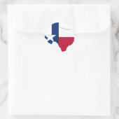 Texas Flag Map Ronde Sticker (Tas)