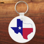 Texas Flag Map Sleutelhanger (Voorkant)