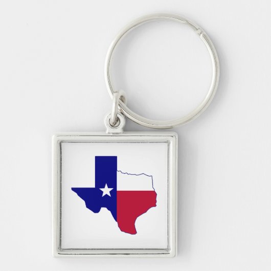 Texas Flag Map Sleutelhanger (Voorkant)
