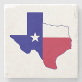 Texas Flag Map Stenen Onderzetter (Voorkant)