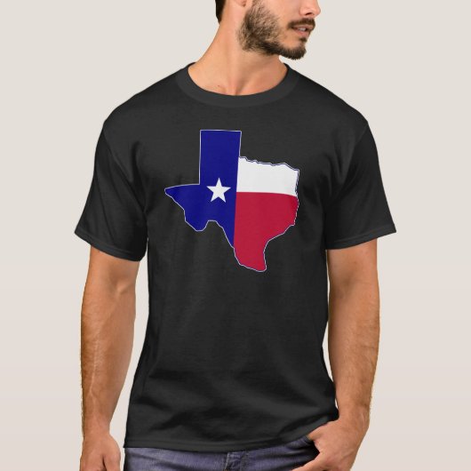 Texas Flag Map T-shirt (Voorkant)