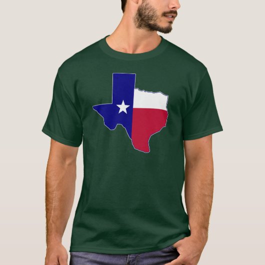 Texas Flag Map T-shirt (Voorkant)