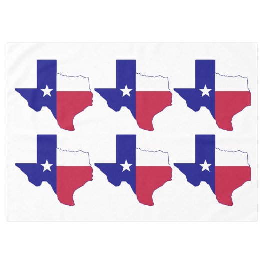 Texas Flag Map Tafelkleed (Voorkant (Horizontaal))
