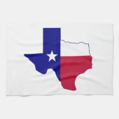 Texas Flag Map Theedoek (Horizontaal)