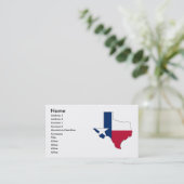 Texas Flag Map Visitekaartje (Staand voorkant)