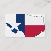 Texas Flag Map Visitekaartje (Achterkant)