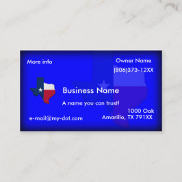 Texas Flag-Map Visitekaartjes
