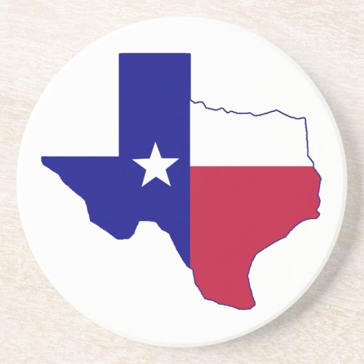 Texas Flag Map Zandsteen Onderzetter (Voorkant)