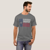 Texas Flag met City Names Word Art T-shirt (Voorkant volledig)
