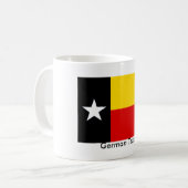 Texas Flag met de Duitse Mok voor vlagkleuren (Voorkant links)