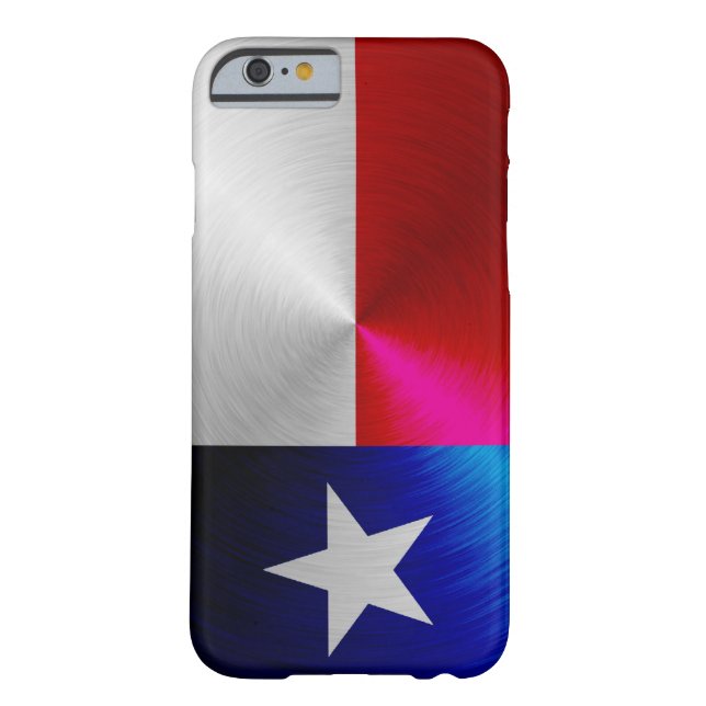 Texas Flag; metaal-blik iPhone 6 hoesje (Achterkant)