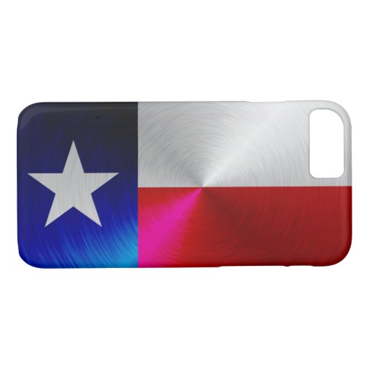 Texas Flag; metaal-blik iPhone 7 hoesje (Achterkant (Horizontaal))