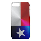 Texas Flag; metaal-blik iPhone 7 hoesje (Achterkant)