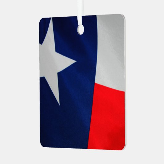 Texas Flag Metal Ornament (Voorkant links)