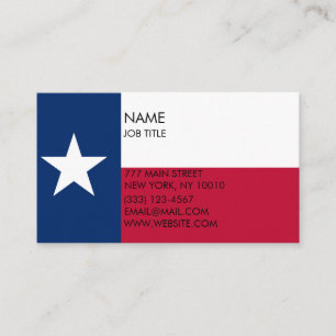 Texas Flag Modern Visitekaartje