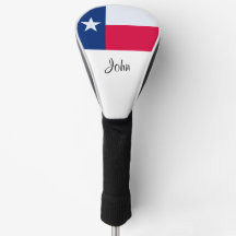 Texas Flag Monogram Golf Head Hoesje