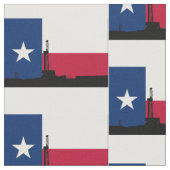 Texas Flag Oil Drilling Stof (Close Up)
