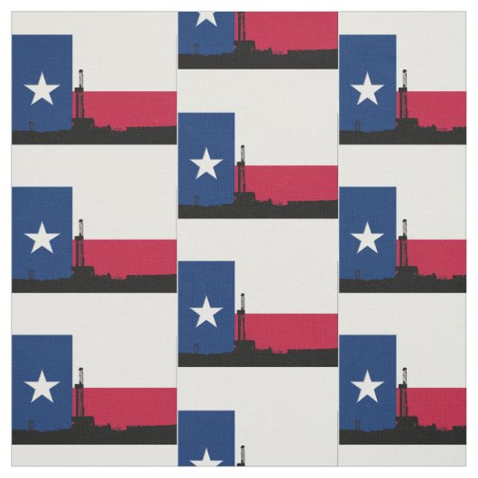 Texas Flag Oil Drilling Stof (Swatch)