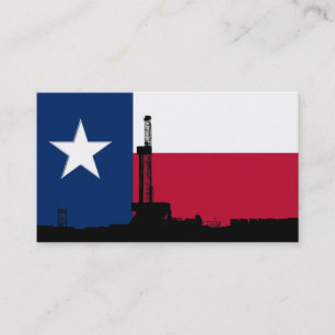 Texas Flag Oil Drilling Visitekaartje