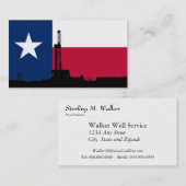 Texas Flag Oil Drilling Visitekaartje (Voorkant / Achterkant)