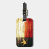 Texas Flag Old Wood Bagagelabel (Voorkant verticaal)