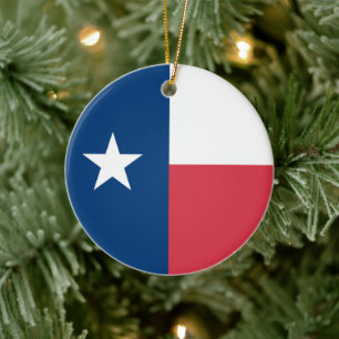 Texas Flag Ornament (dubbelzijdig)