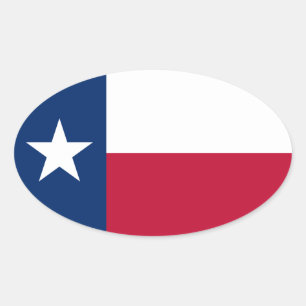 Texas Flag Ovale Sticker
