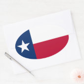 Texas Flag Ovale Sticker (Envelop)