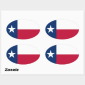 Texas Flag Ovale Sticker (Vel)