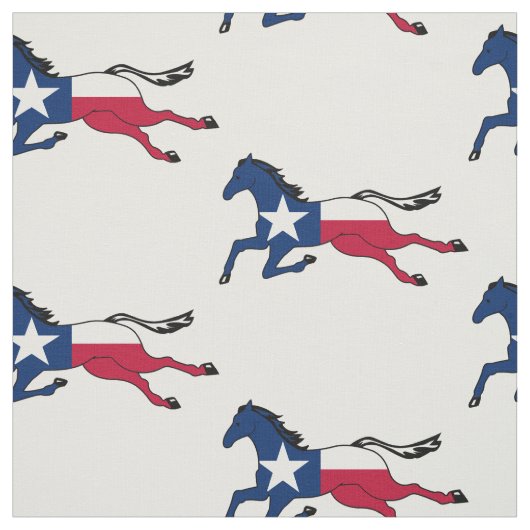 Texas Flag Paard Running Stof (Swatch)