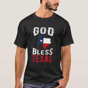 Texas Flag Patriotic Texan Pride God Bless Texas T-shirt