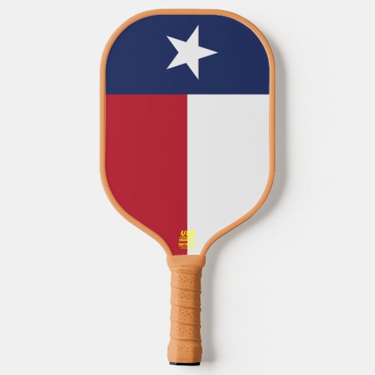Texas Flag Pickleball Paddle (Achterkant)