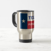 Texas Flag Pipeliner Travel Mug Reisbeker (Voorkant links)