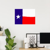Texas Flag Pop Art Poster - Amerikaanse Staten Pri (Thuiskantoor)