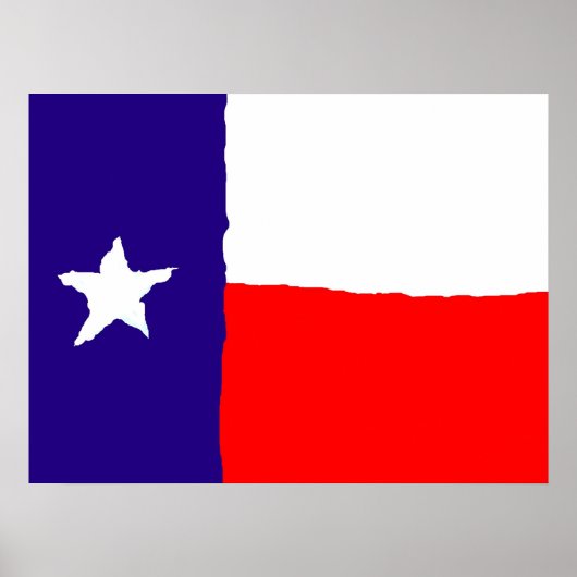 Texas Flag Pop Art Poster - Amerikaanse Staten Pri (Voorkant)