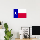 Texas Flag Poster (Thuiskantoor)