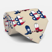Texas Flag print Cowboy Boots en Petten Stropdas (Opgerold)