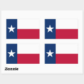 Texas Flag Rechthoekige Sticker (Vel)